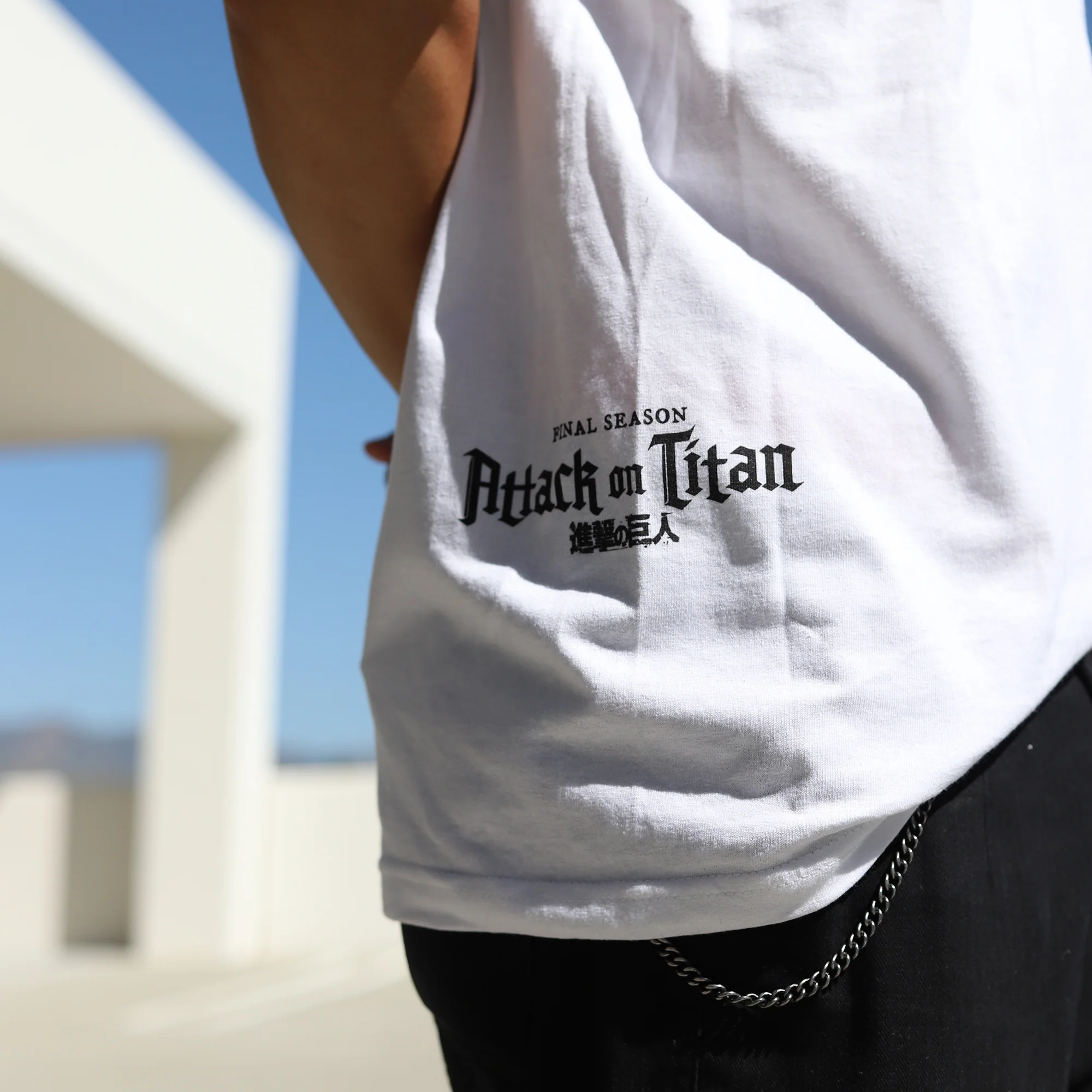 Attack on Titan x Color Bars Witness T-Shirt (White) - Image 3
