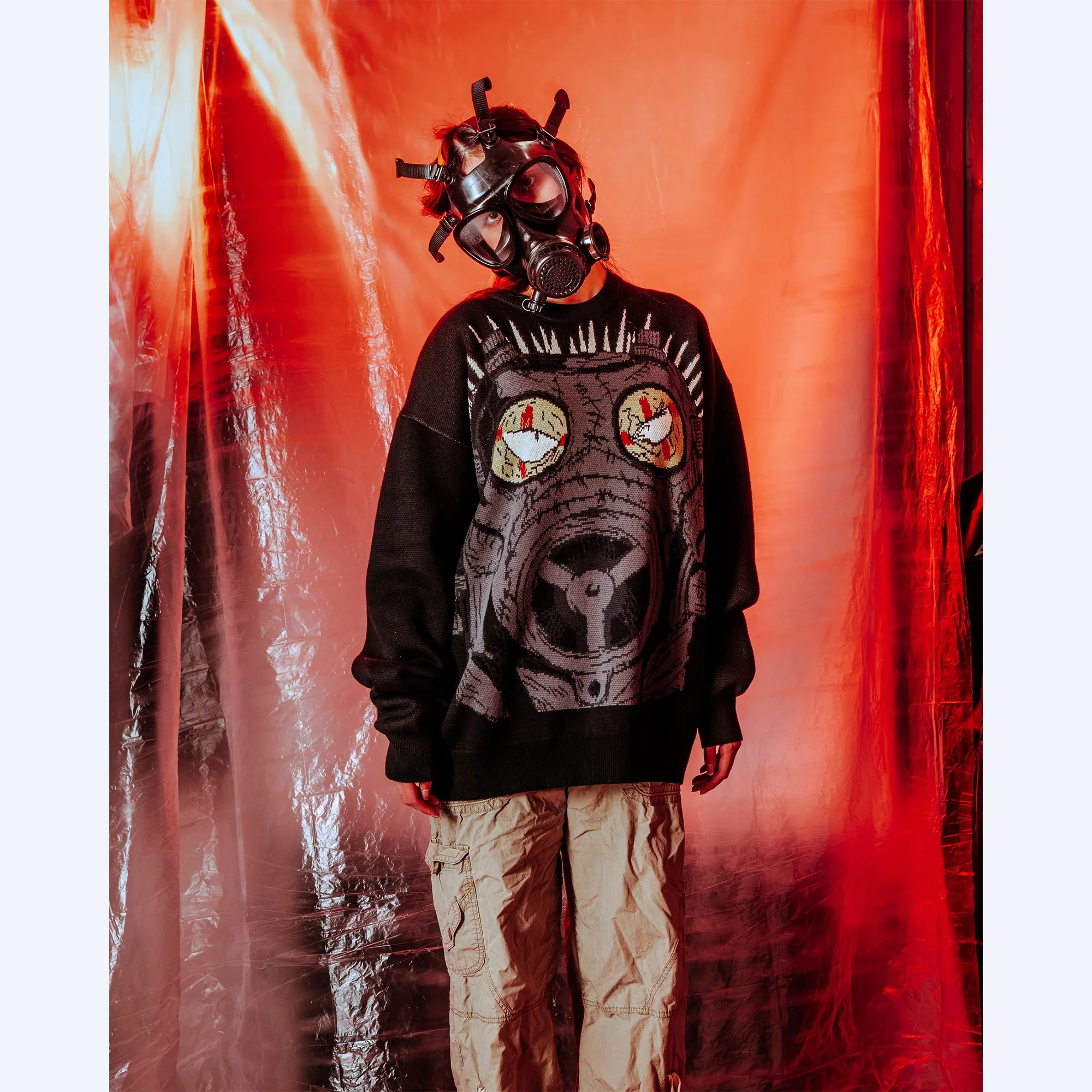 Dorohedoro Caiman Mask Steady Hands Sweater - Image 3