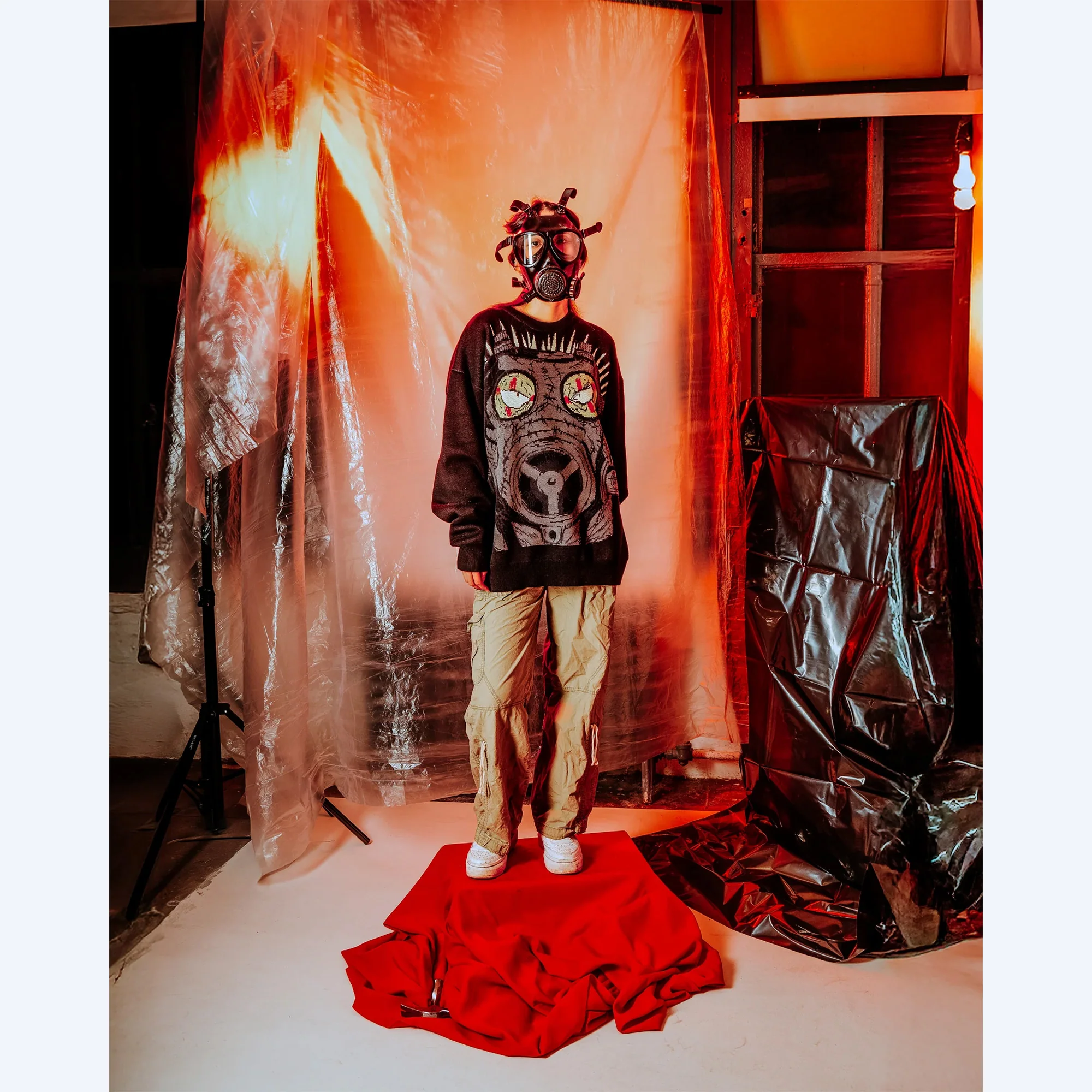 Dorohedoro Caiman Mask Steady Hands Sweater - Image 4