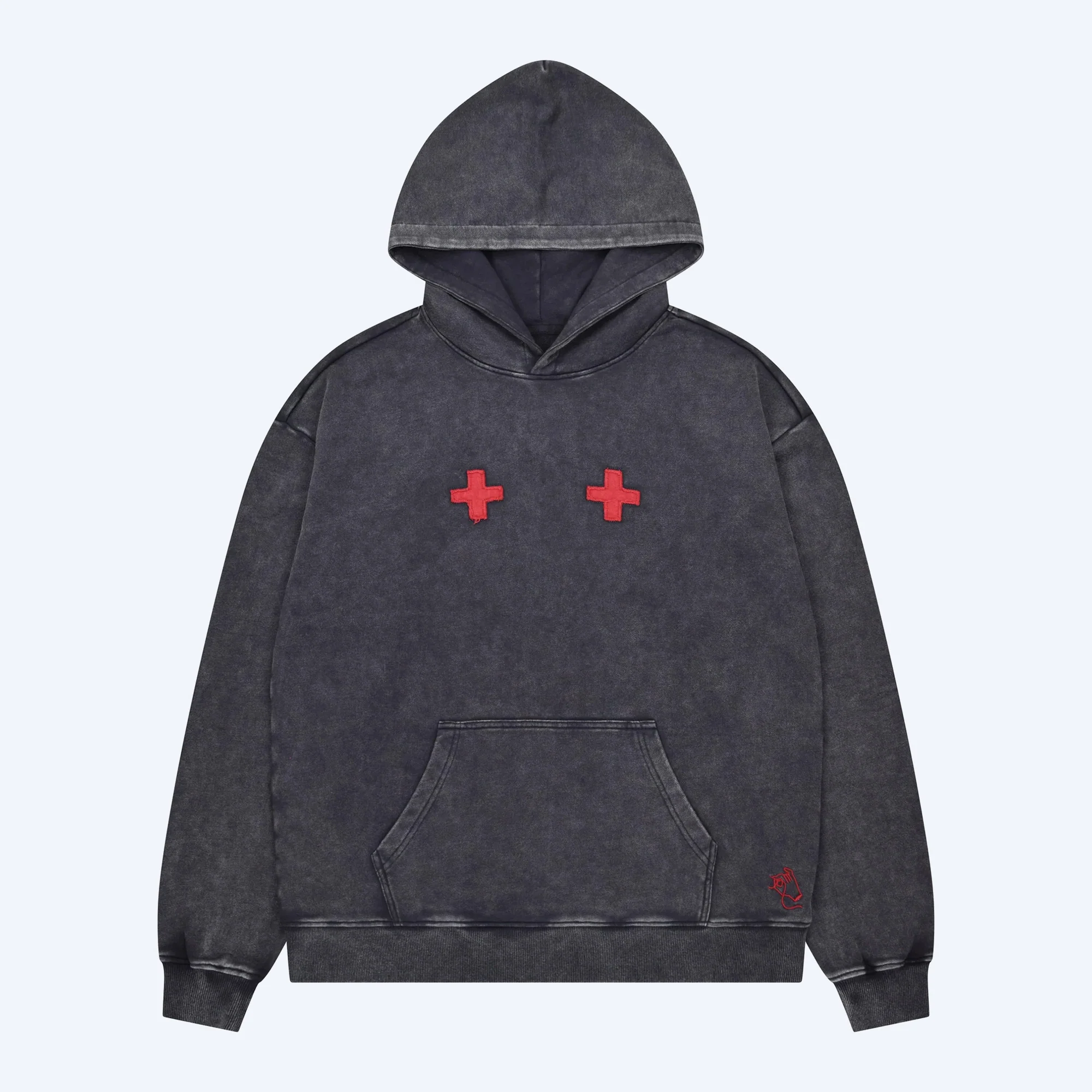 Dorohedoro Caiman Mineral Wash XX Steady Hands Hoodie - Image 8