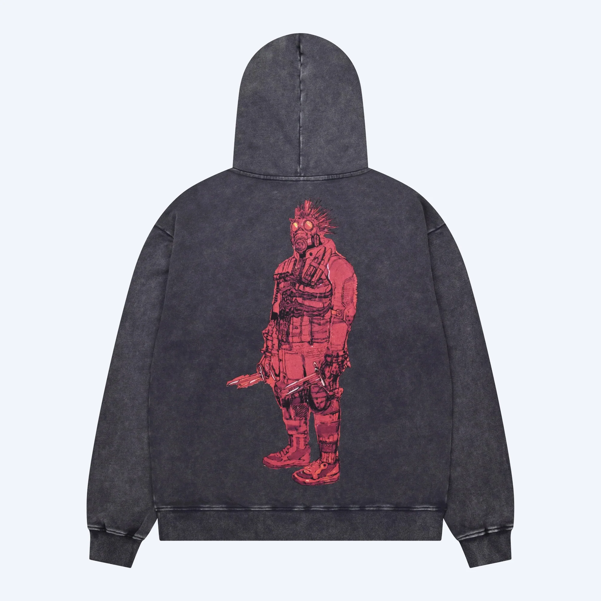 Dorohedoro Caiman Mineral Wash XX Steady Hands Hoodie - Image 9