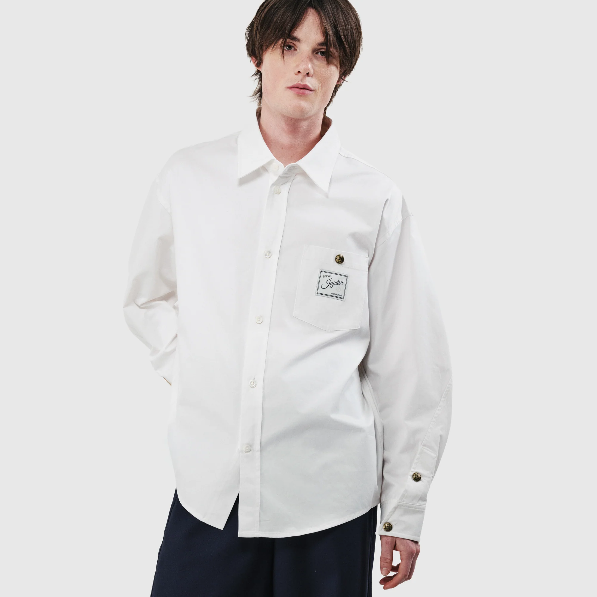 JUJUTSU KAISEN Subtitle White Uniform Shirt - Image 3