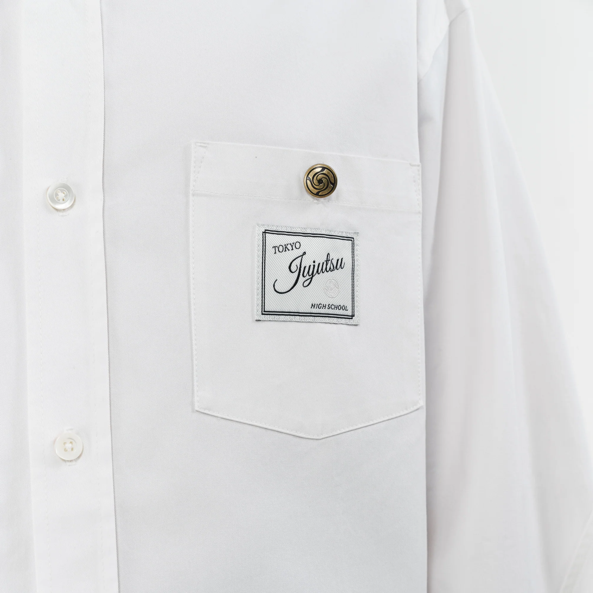 JUJUTSU KAISEN Subtitle White Uniform Shirt - Image 5