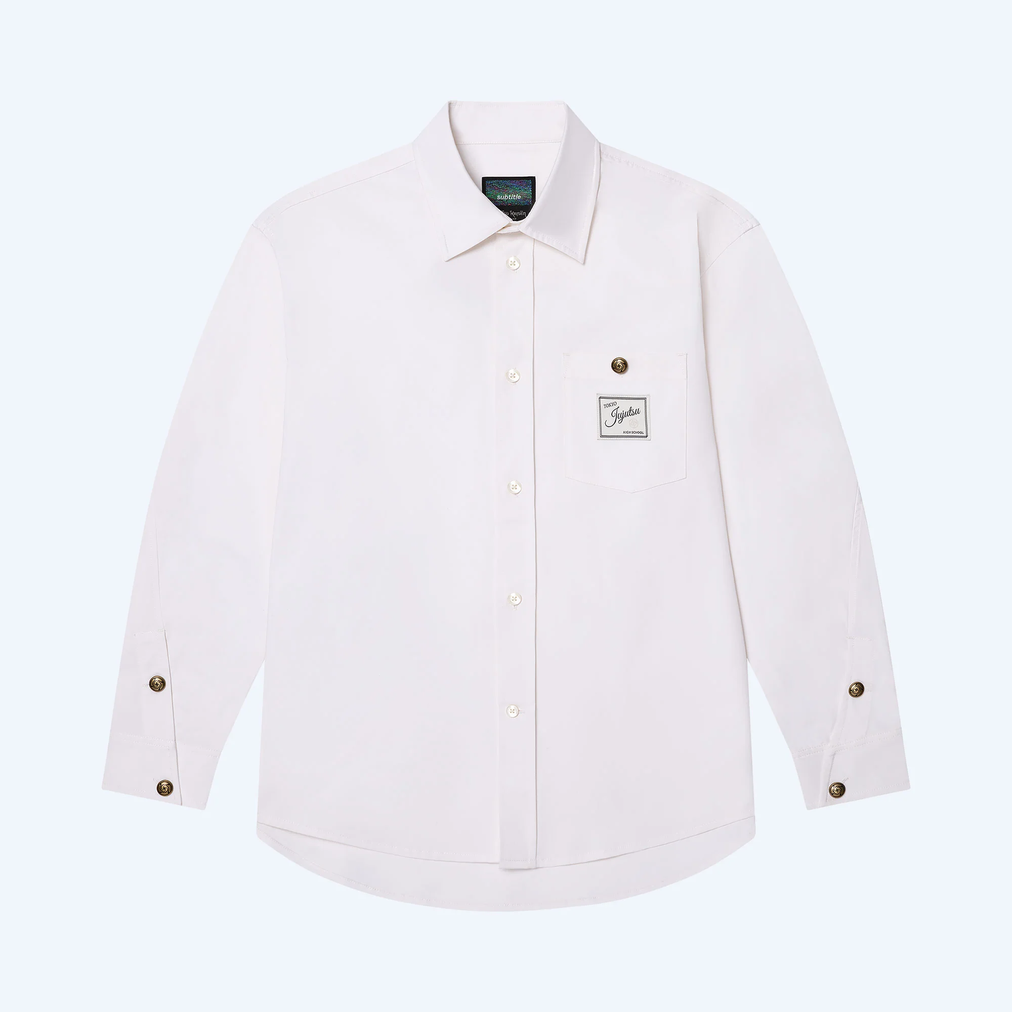 JUJUTSU KAISEN Subtitle White Uniform Shirt - Image 8