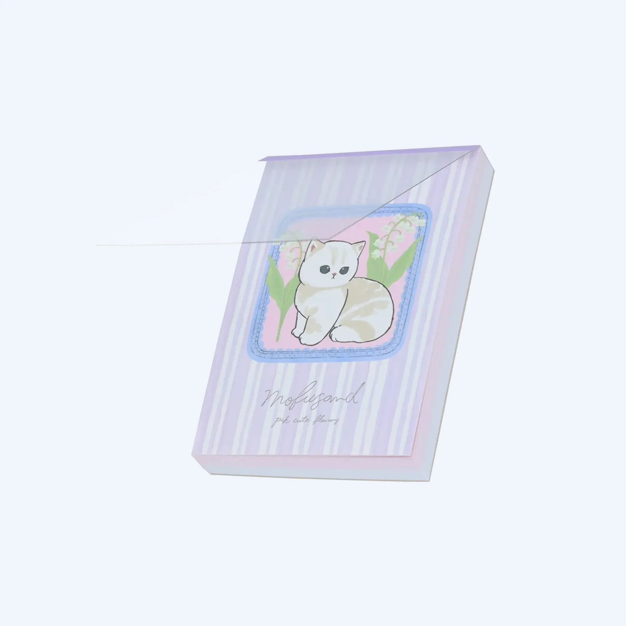 mofusand Purple Pick Cute Flowers Small Memo Pad - Image 2