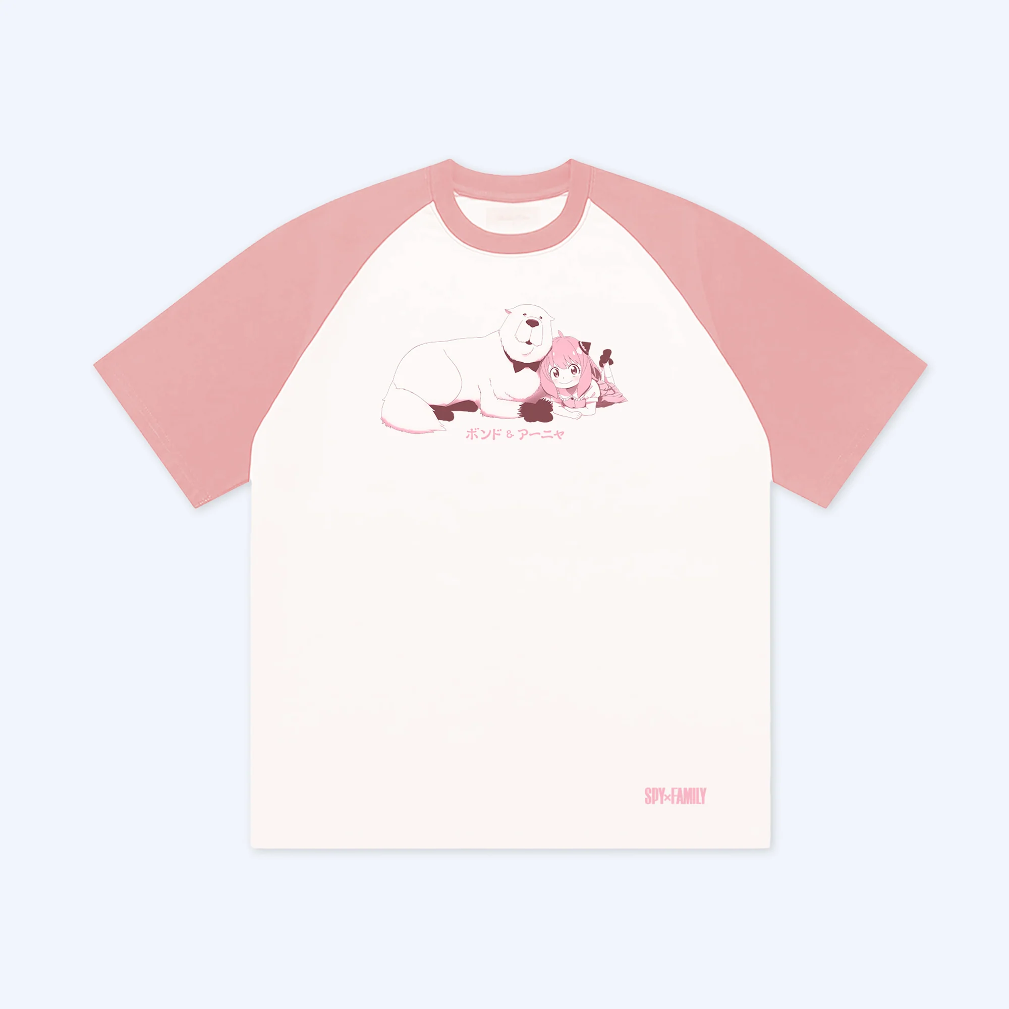 SPY x FAMILY Anya Bond Oversized Pink Raglan Tee - Image 5