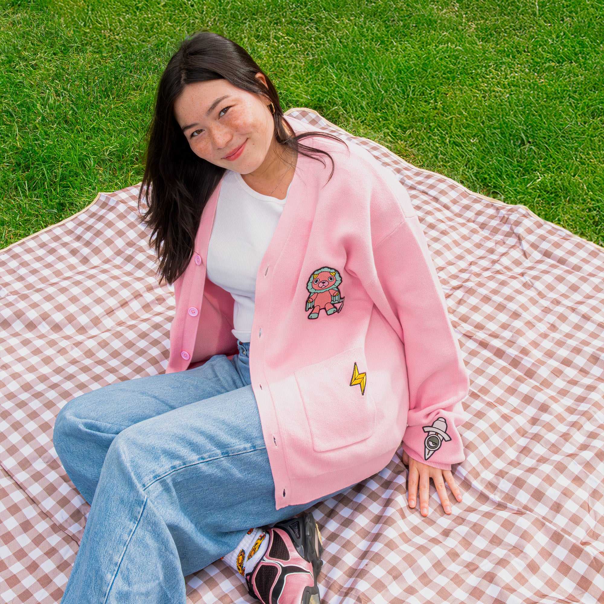 SPY x FAMILY Multi-Patch Pink Cardigan - Image 3