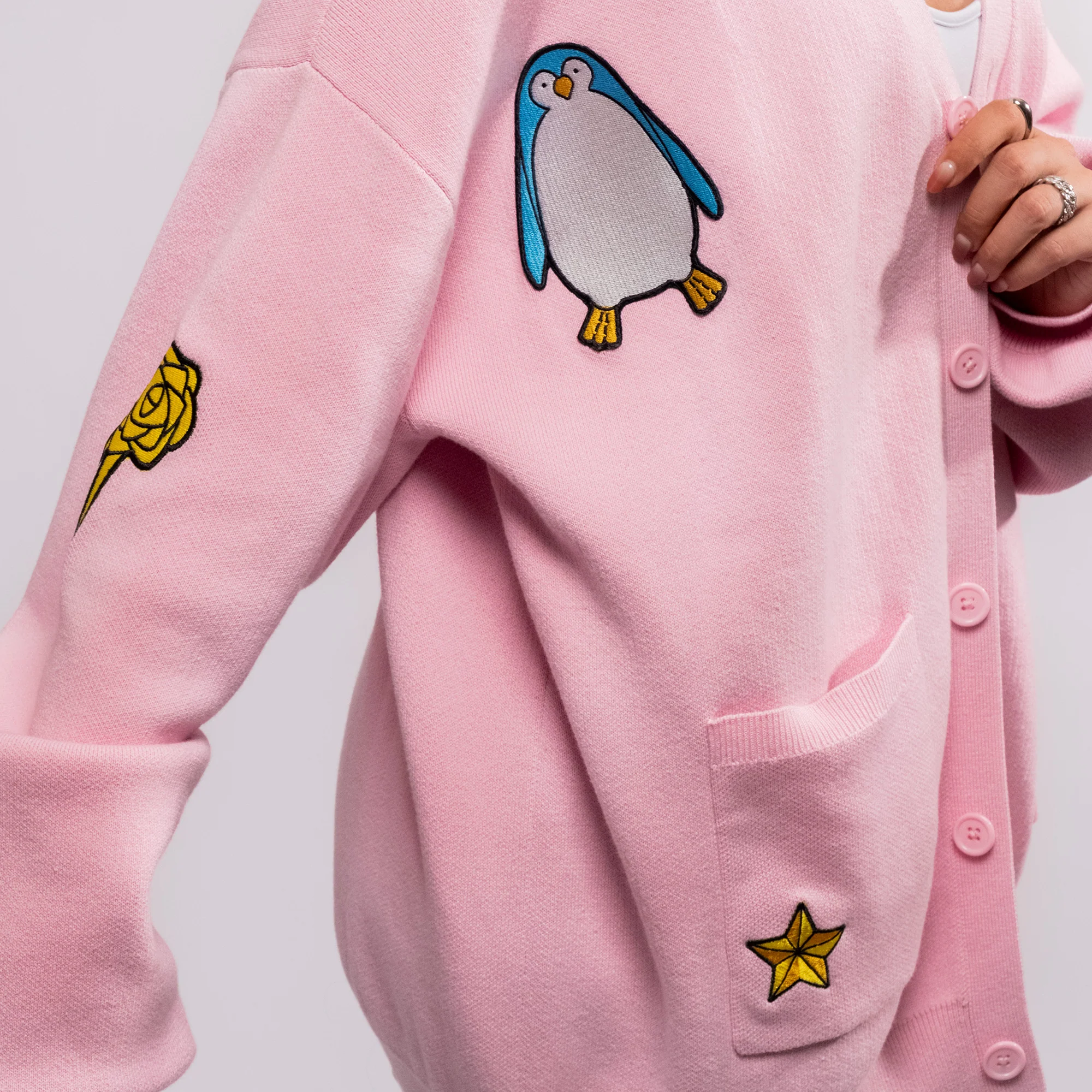 SPY x FAMILY Multi-Patch Pink Cardigan - Image 6